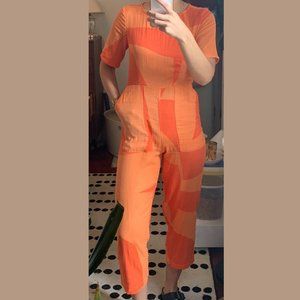 Dusen Dusen Orange Print Jumpsuit in Size XS - One of a Kind Sample